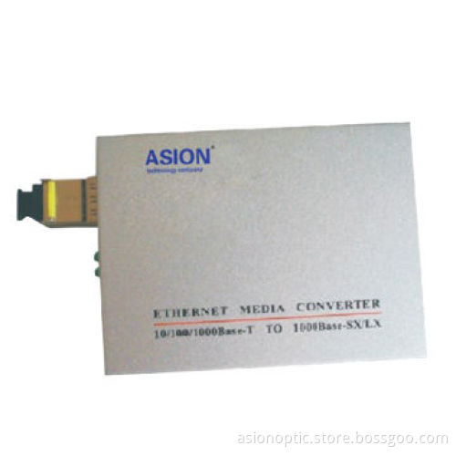 Fiber-optic Media Converter, 10/100/1,000Mbps with SFP Slot